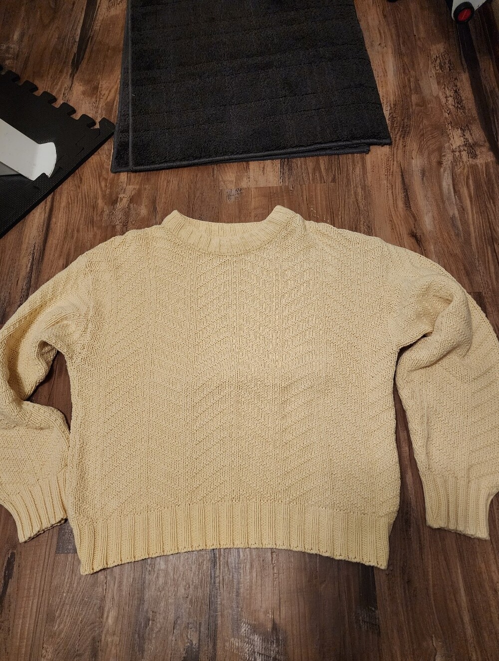 Vintage L.L. Bean butter yellow knit sweater
